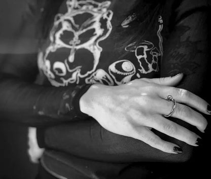 CHROME HEARTS NAIL RING – CROSSBALL -56