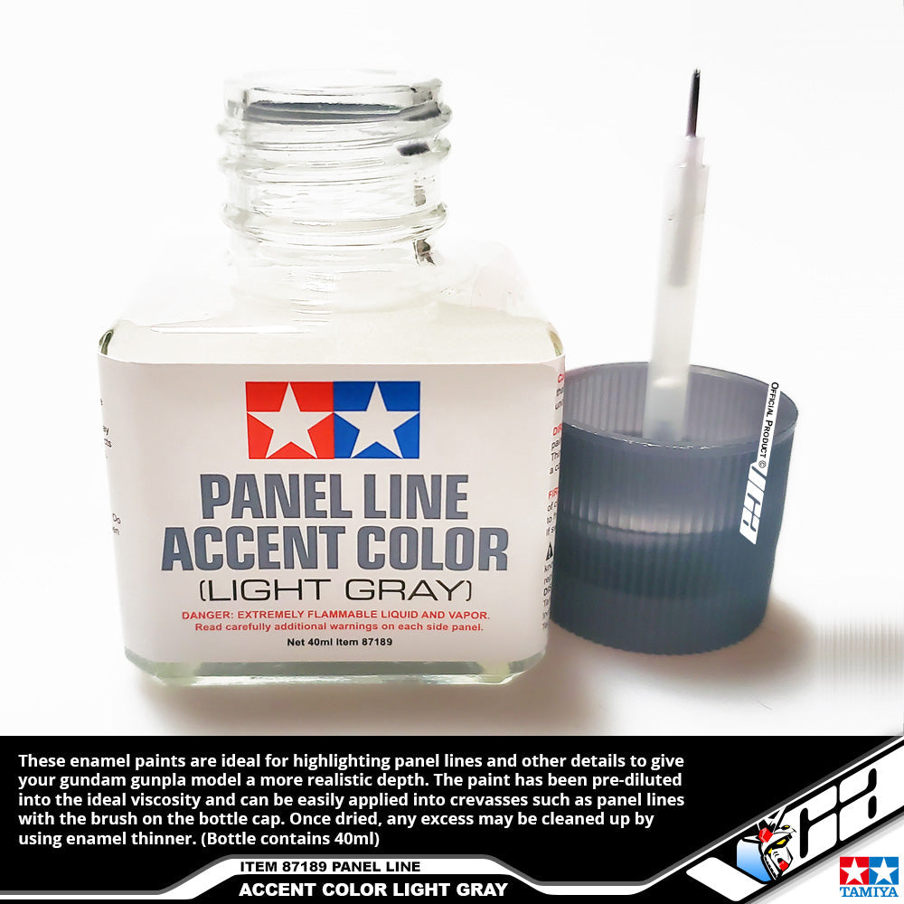 TAMIYA 87189 PANEL LINE ACCENT COLOR - LIGHT GRAY