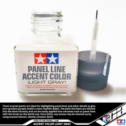 TAMIYA 87189 PANEL LINE ACCENT COLOR - LIGHT GRAY