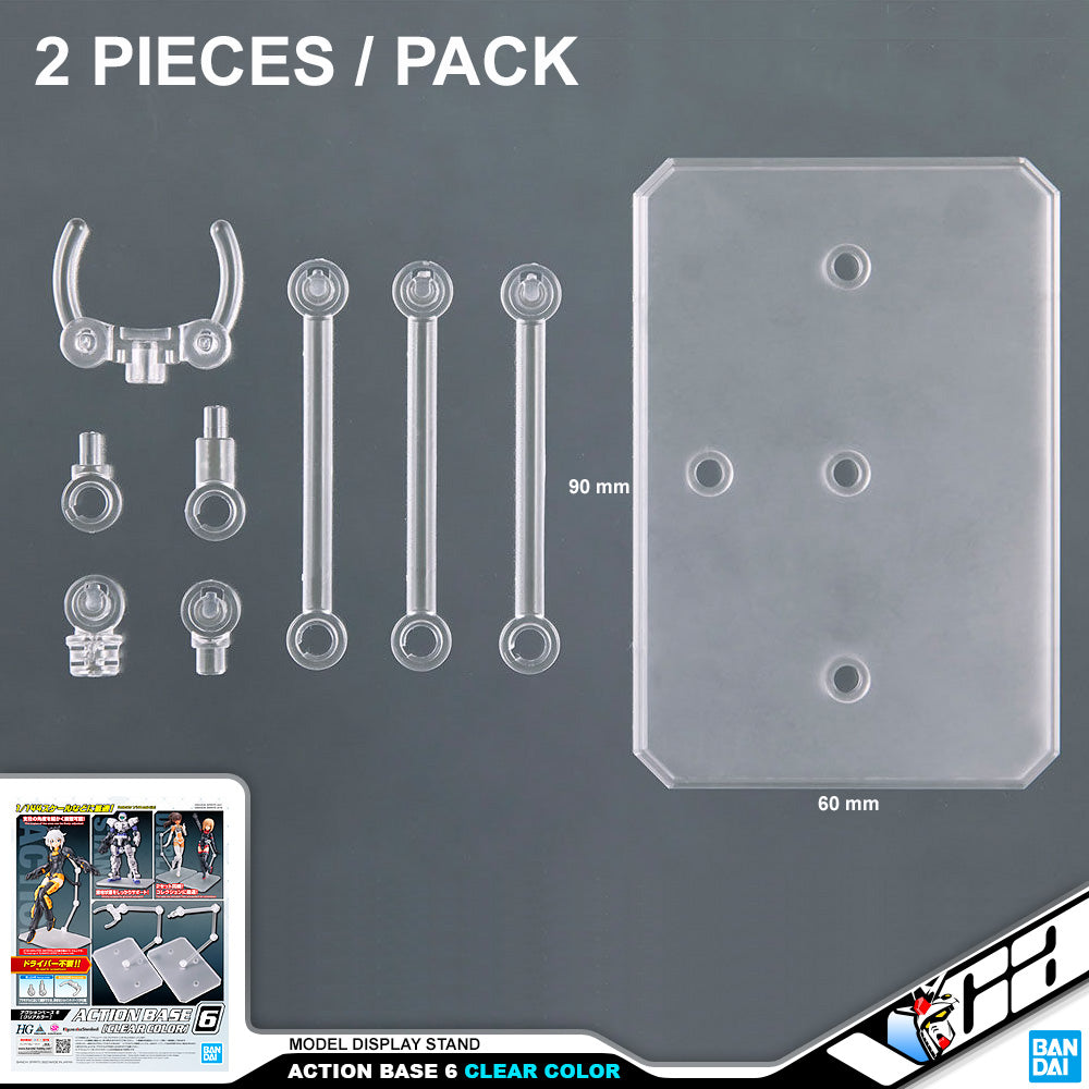 ACTION BASE 6 CLEAR COLOR (2 PCS PACK)