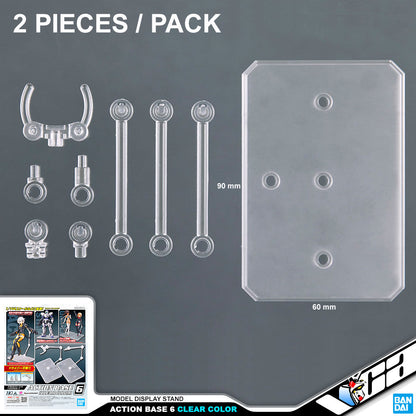 ACTION BASE 6 CLEAR COLOR (2 PCS PACK)