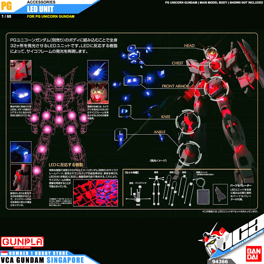 【🔵𝐁𝐀𝐂𝐊𝐎𝐑𝐃𝐄𝐑 OCT-2026】 LED UNIT FOR PG UNICORN GUNDAM