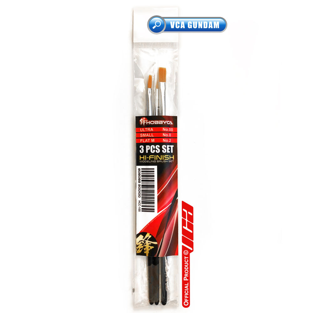 HOBBYCA HCC-100 HI FINISH MODELING BRUSH 3 PCS SET